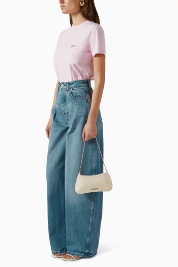 Le Petit Bisou Chaîne Shoulder Bag  in Shiny Leather