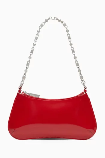 Le Petit Bisou Chaîne Shoulder Bag  in Shiny Leather