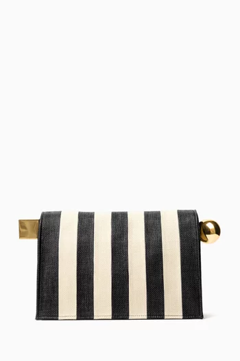 Medium La Pochette Rond Carré clutch in Canvas