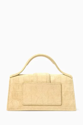 حقيبة لو بامبينو ميني بيد علوية شمواه بنقشة جلد التمساح