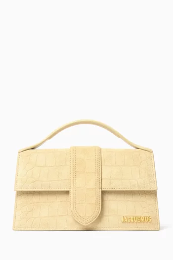 حقيبة كتف لو جراند بامبينو شمواه بنقشة جلد التمساح