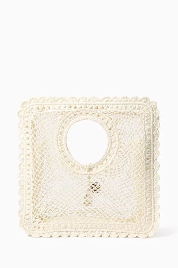 حقيبة يد لو بوتيت كاريه سبياجا خوص يشبه الدانتيل