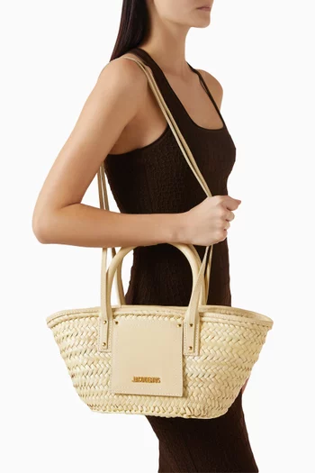 حقيبة لو بوتيت بانيير سويلي صغيرة خوص