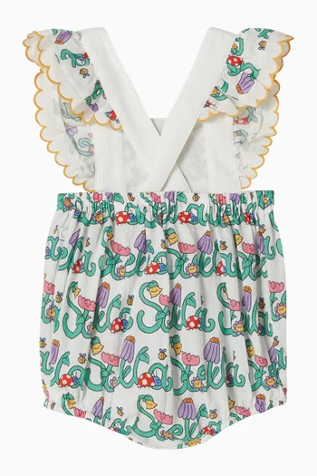 Scalloped Romper in Cotton