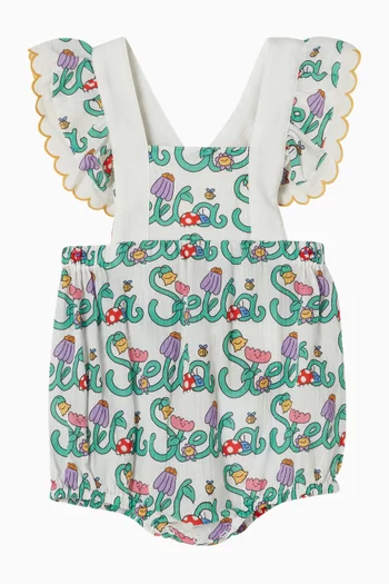 Scalloped Romper in Cotton