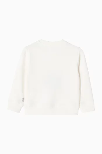 سويت شيرت بطبعة دعسوقة وشعار الماركة قطن