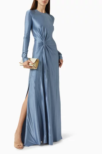 Twist-front Gown in Viscose Blend