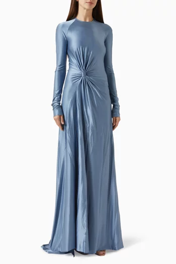 Twist-front Gown in Viscose Blend