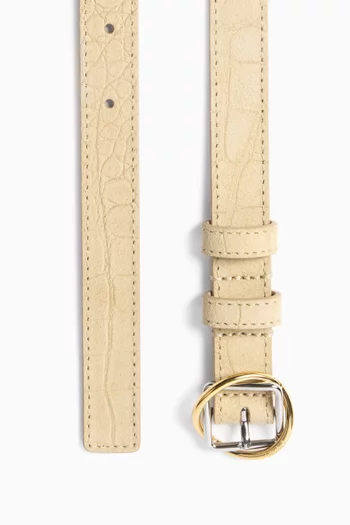 حزام سالون شمواه بنقشة جلد التمساح