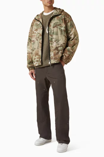 جاكيت ويندبريكر بغطاء رأس نايلون