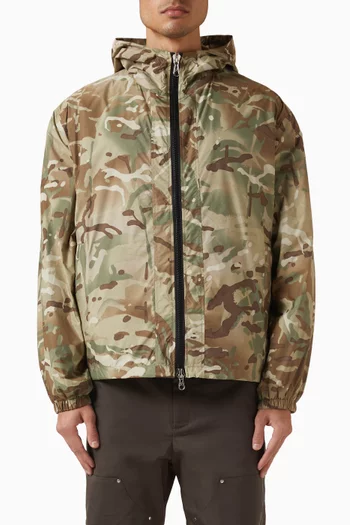 جاكيت ويندبريكر بغطاء رأس نايلون