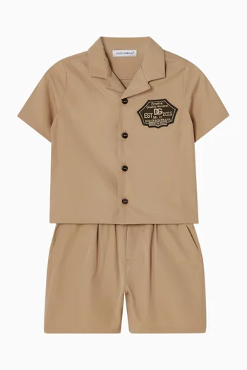 قميص بشعار الماركة قطن