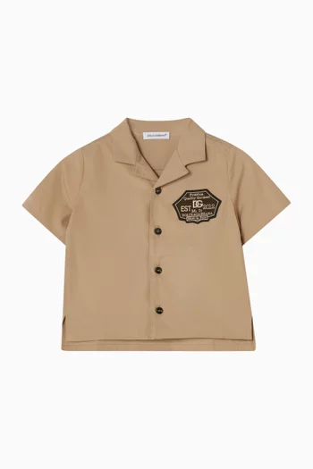 قميص بشعار الماركة قطن