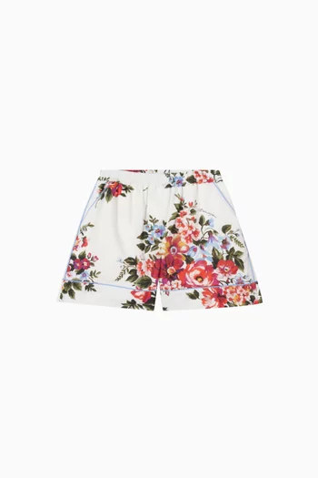 Floral-print Shorts in Cotton