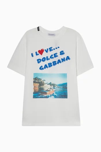Postcard Print Jersey T-Shirt