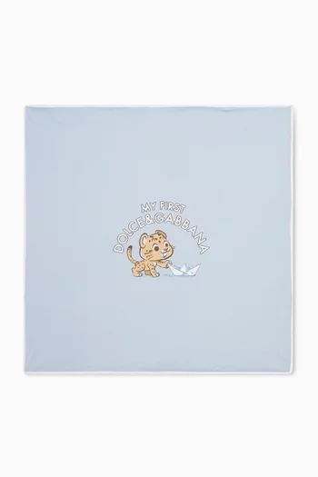 Leopard-print Blanket  in Cotton