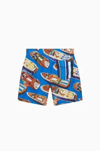 Boat-print Swimshorts