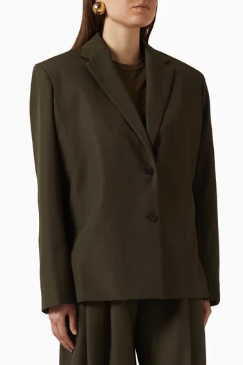 La Veste Carrée Blazer in Virgin Wool