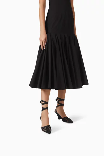 حذاء مفتوح من الخلف بكعب ويدج 80 مم كروشيه