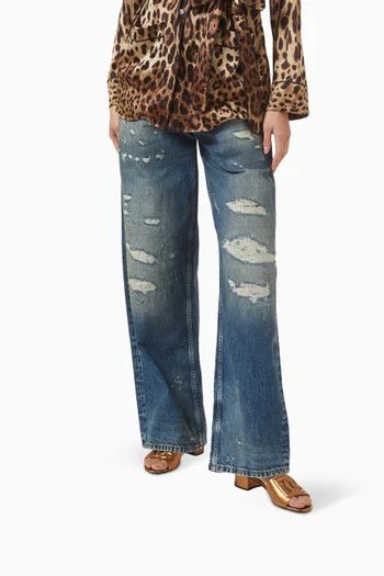 DG Millennials 40 Mule Sandals in Metallic Leather