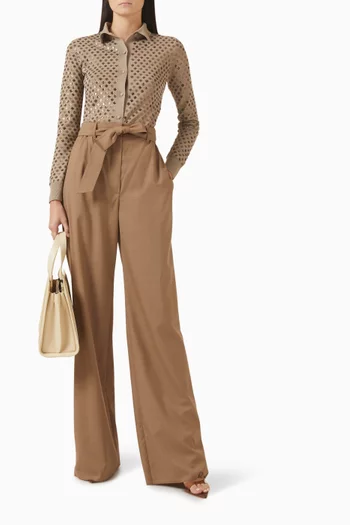 Sequin-embellished Cardigan in Virgin Wool