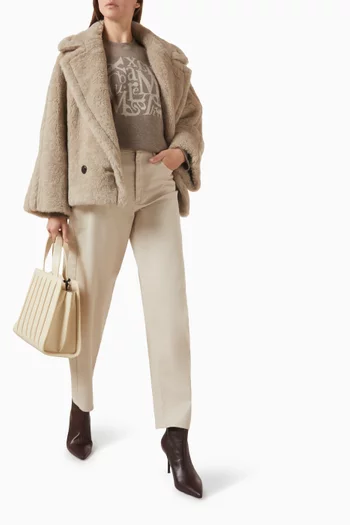 بنطال جينز دينم بقصة ساق أسطوانية