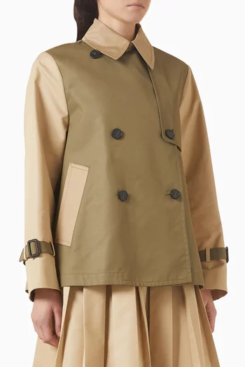 Short Trench Coat in Cotton-blend