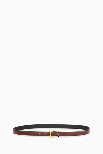 Cassandre Thin Belt in Aged Leather