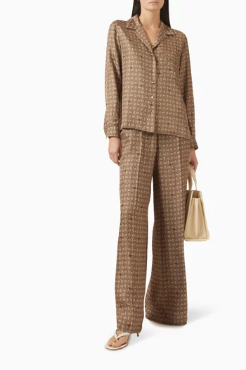 Printed Shirt in Silk Twill