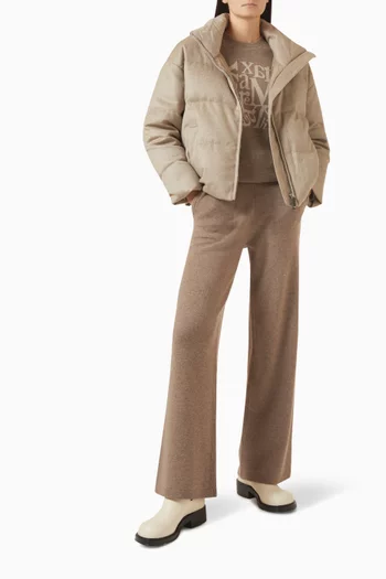 Water-repellent Down Jacket in Cashmere