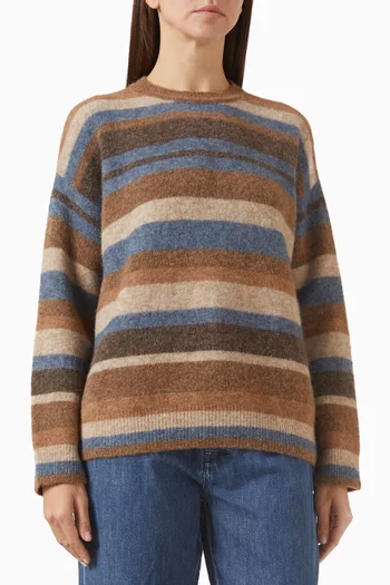 Striped Sweater in Alpaca-wool