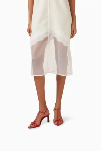 صندل بمقدمة مدببة وكعب 60 مم جلد