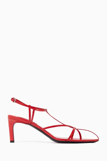 صندل بمقدمة مدببة وكعب 60 مم جلد