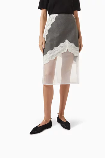 حذاء كلاسيك باليرينا بخلخال شمواه