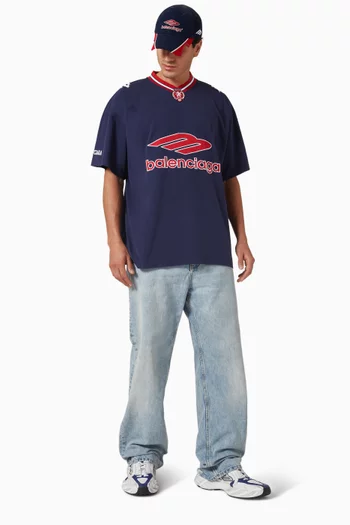 تي شيرت كرة قدم بفتحة رقبة حرف V وحرف B بتصميم رقم 3 جيرسيه سريع الجفاف