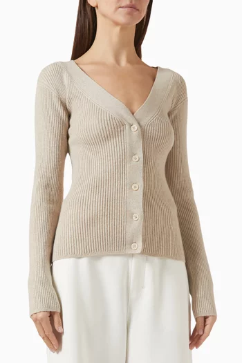 Slim-fit Cardigan in Wool-cashmere