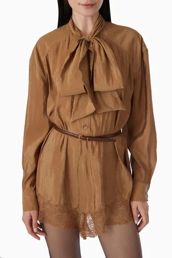 Cassandre Extra Thin Belt in Aged Leather