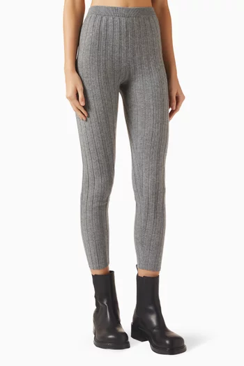 Rib-knit Leggings in Cashmere