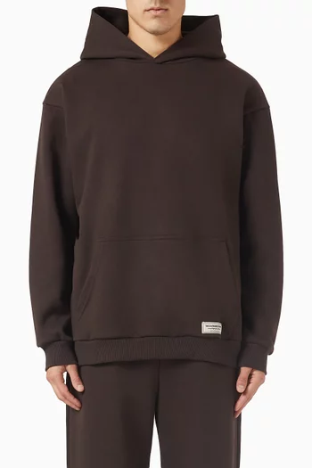 كنزة بغطاء رأس فضفاضة مزيج قطن عضوي