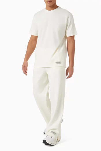 بنطال رياضي بقصة مستقيمة وحياكة داخلية 29.5 بوصة صوف قطني