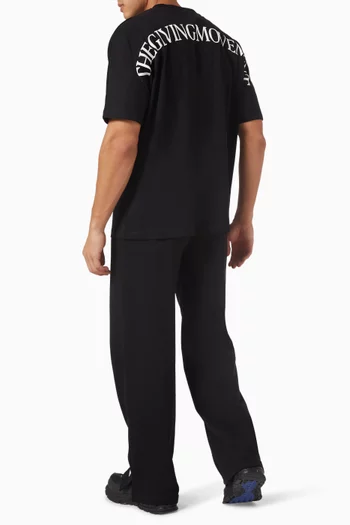 تي شيرت بطبعة مقوسة قطن جيرسيه