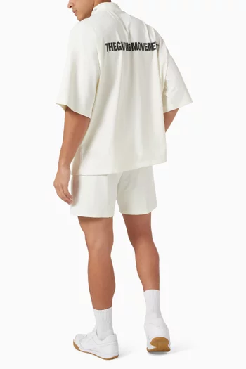 High-neck Exaggerated-sleeve T-shirt in Softskin100©