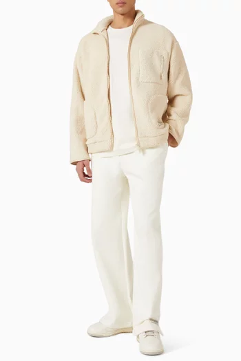 جاكيت بسحّاب صوف بارز