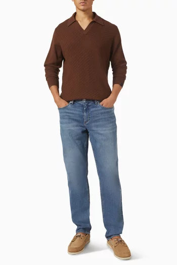 بنطال جينز فيت 2 بقصة رياضية دينم