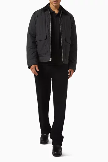 بنطال جينز فيت 4 بقصة ساق مستقيمة دينم مطاطي أصلي