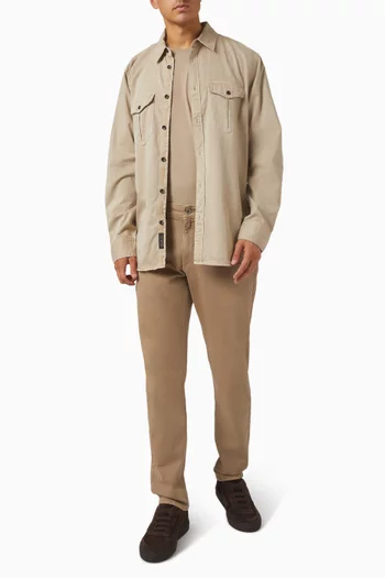 بنطال جينز فيت 3 بقصة رياضية دينم ايرو مطاطي