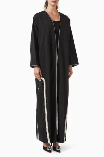 Pearl-trim Abaya