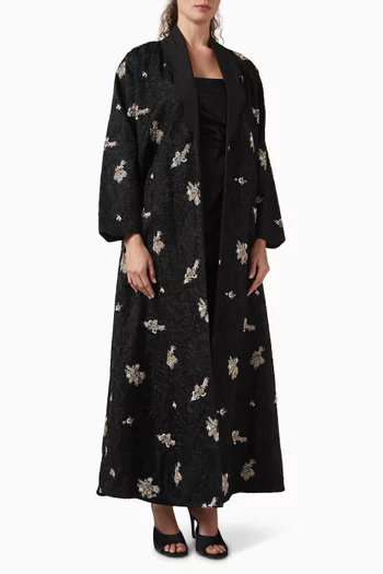 Embellished Floral Abaya