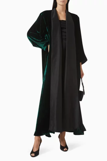 Open-front Abaya in Velvet