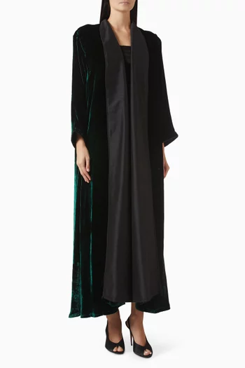 Open-front Abaya in Velvet